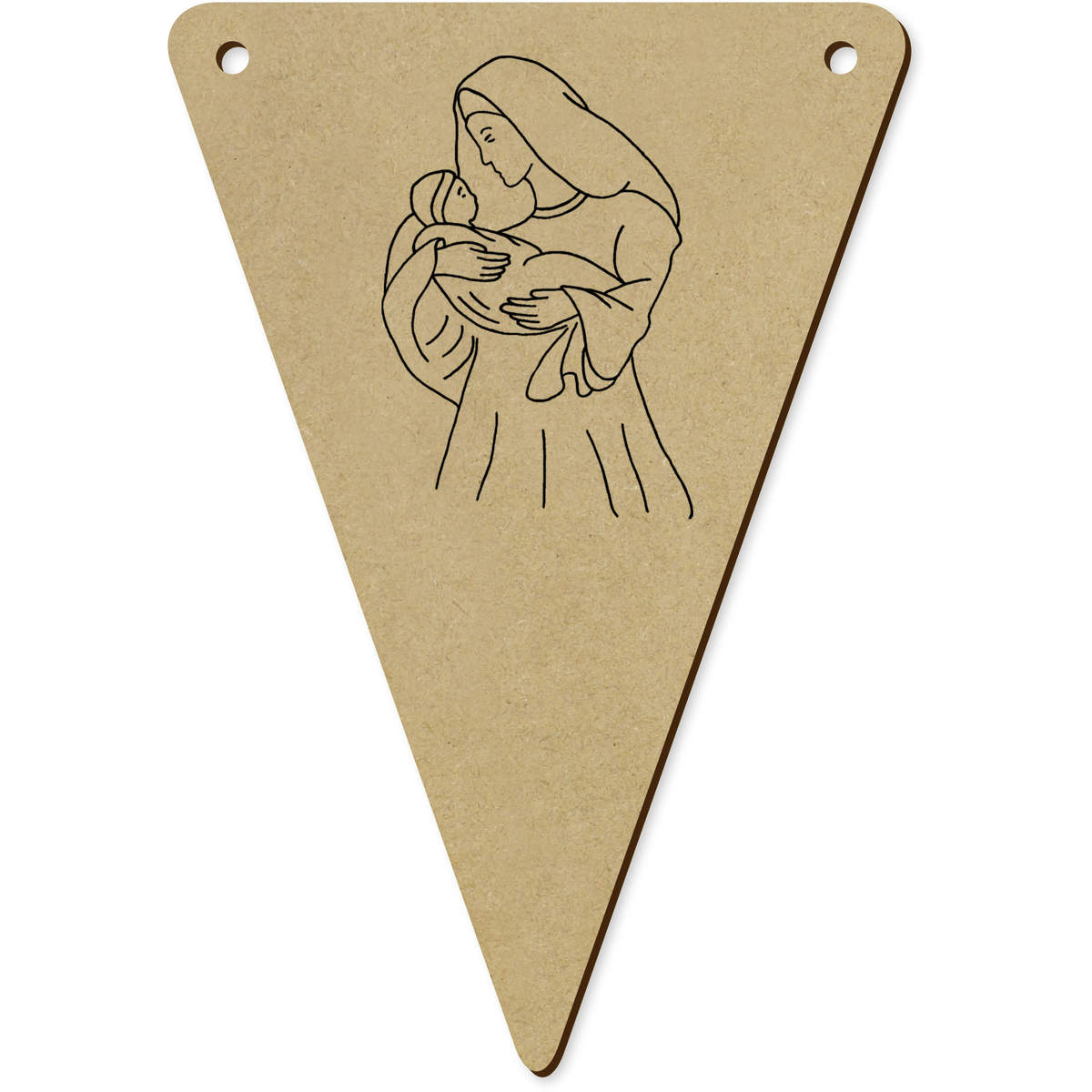 5 x 140mm 'Mary & Jesus' Bunting Pennants / Flags (BN00069782)