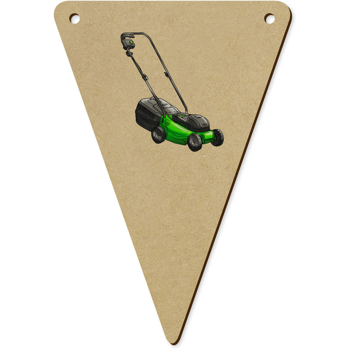 5 x 140mm 'Green Lawnmower' Bunting Pennants / Flags (BN00070069)