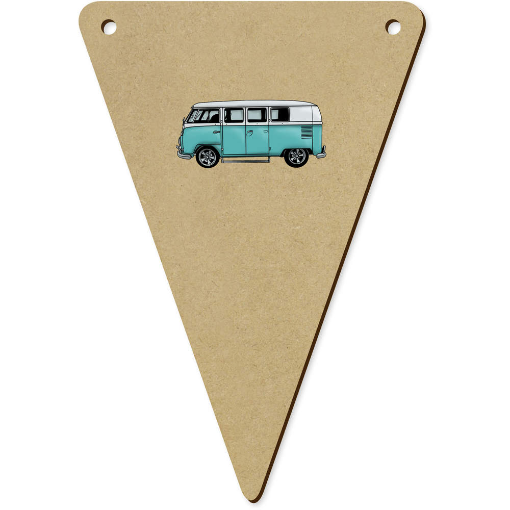 5 x 140mm 'Camper Van' Wooden Bunting Flags (BN00071656)