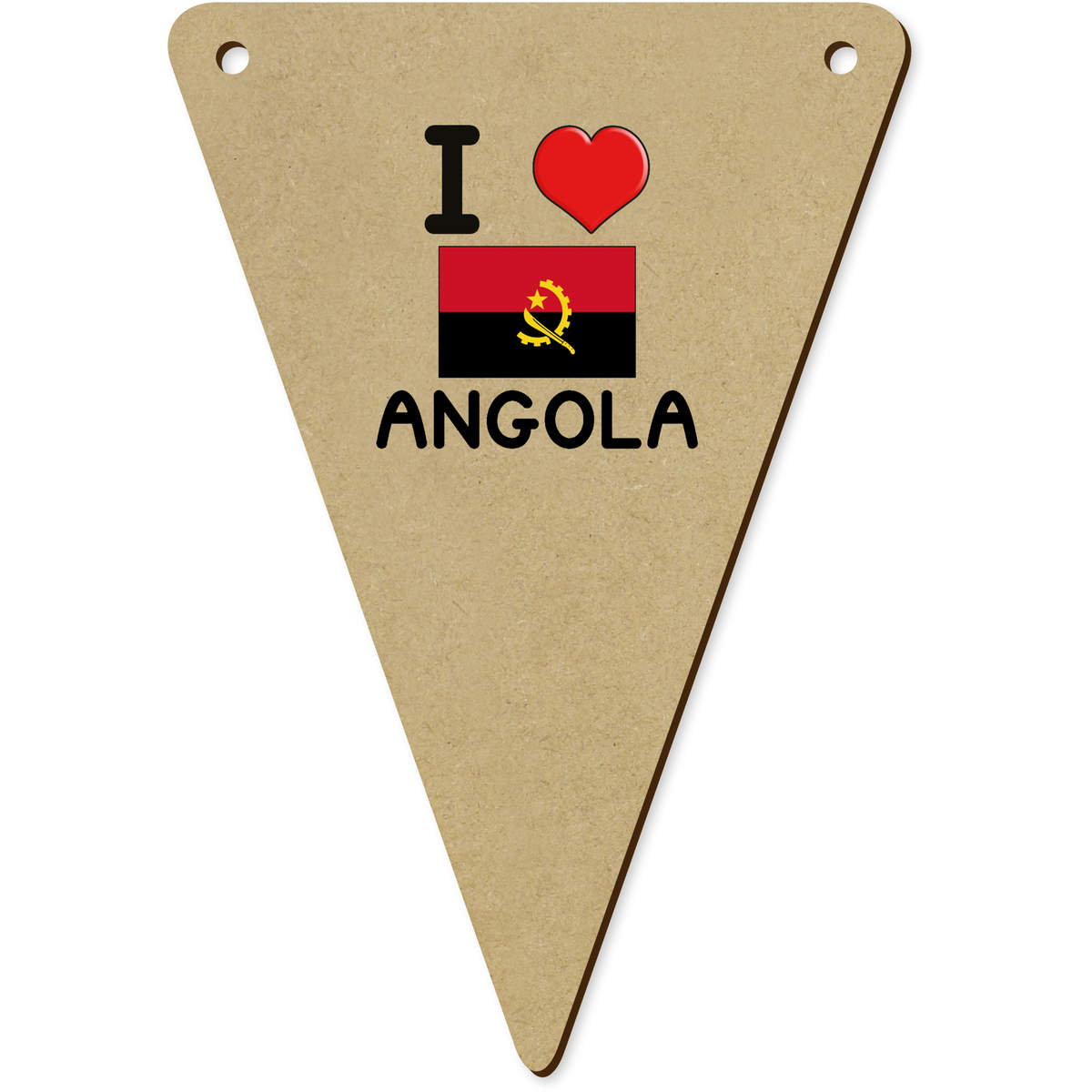 5 x 140mm 'I Love Angola' Bunting Pennants / Flags (BN00073354)