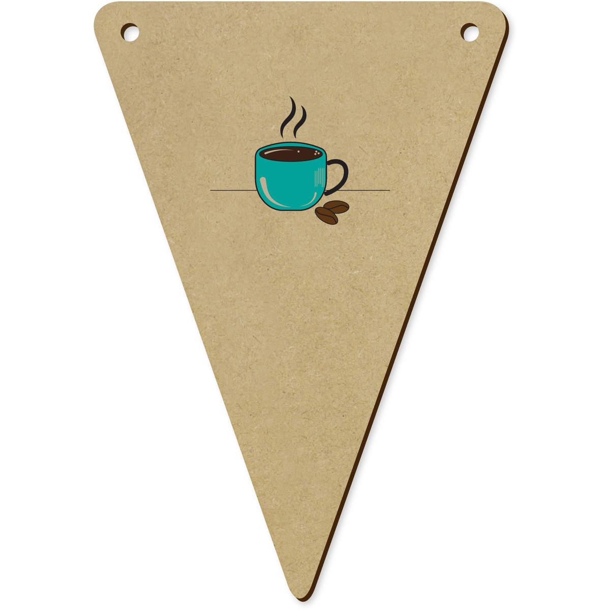 5 x 140mm 'Coffee & Coffee Beans' Bunting Pennants / Flags (BN00074859)