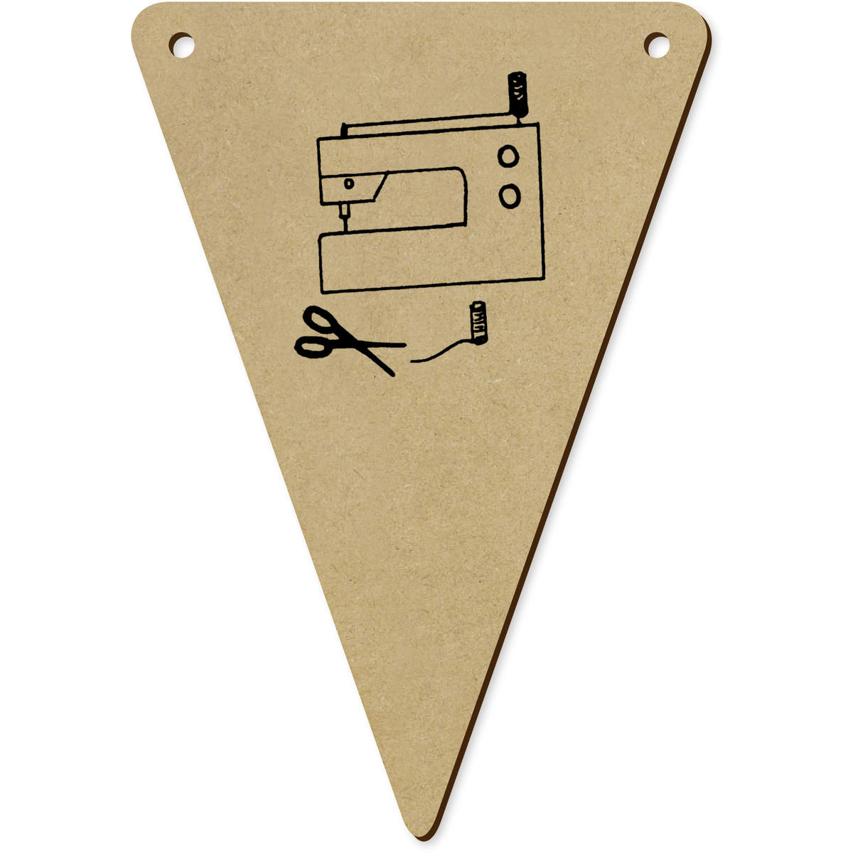 5 x 140mm 'Sewing Machine & Scissors' Bunting Pennants / Flags (BN00074931)