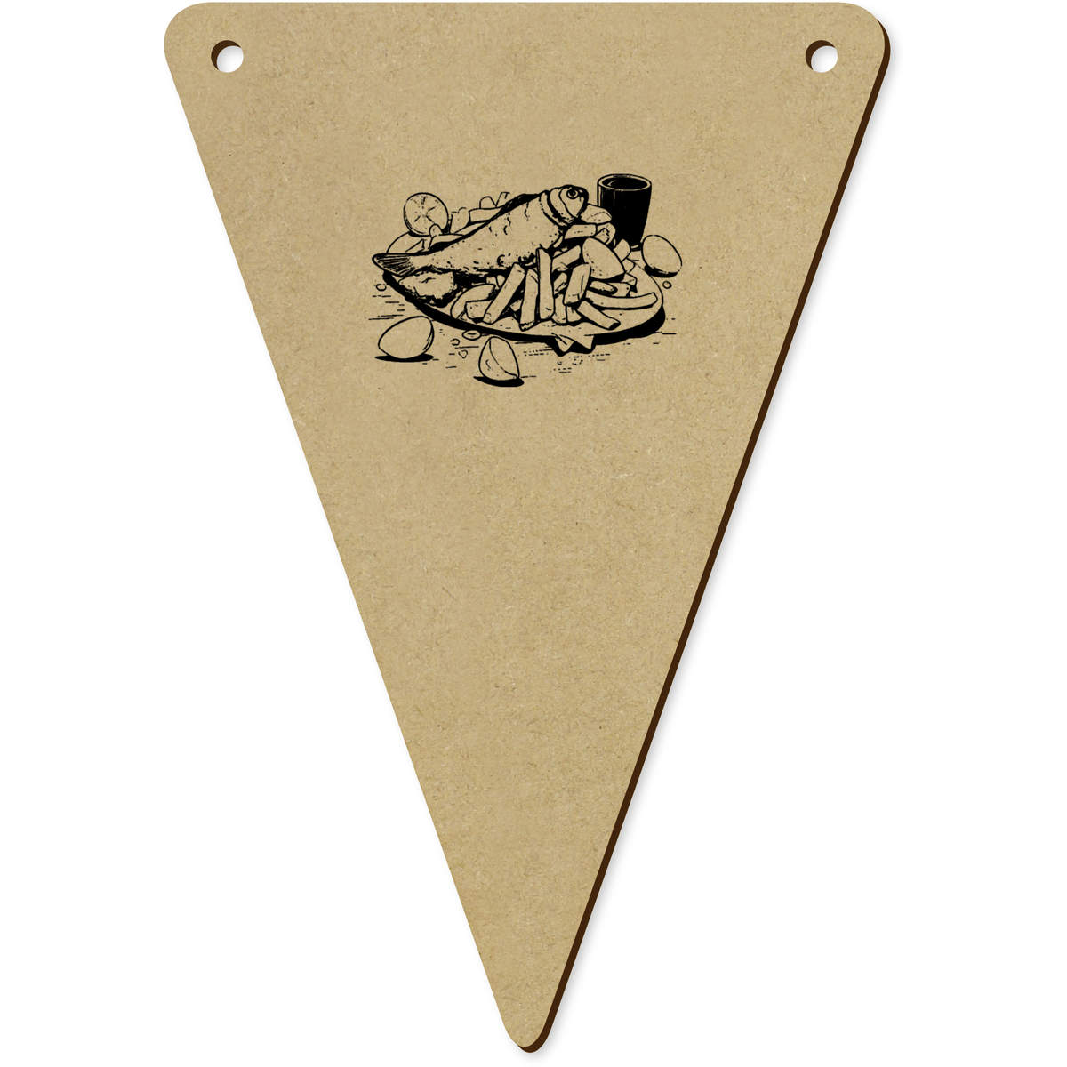 5 x 140mm 'fish and chips' Bunting Pennants / Flags (BN00077402)