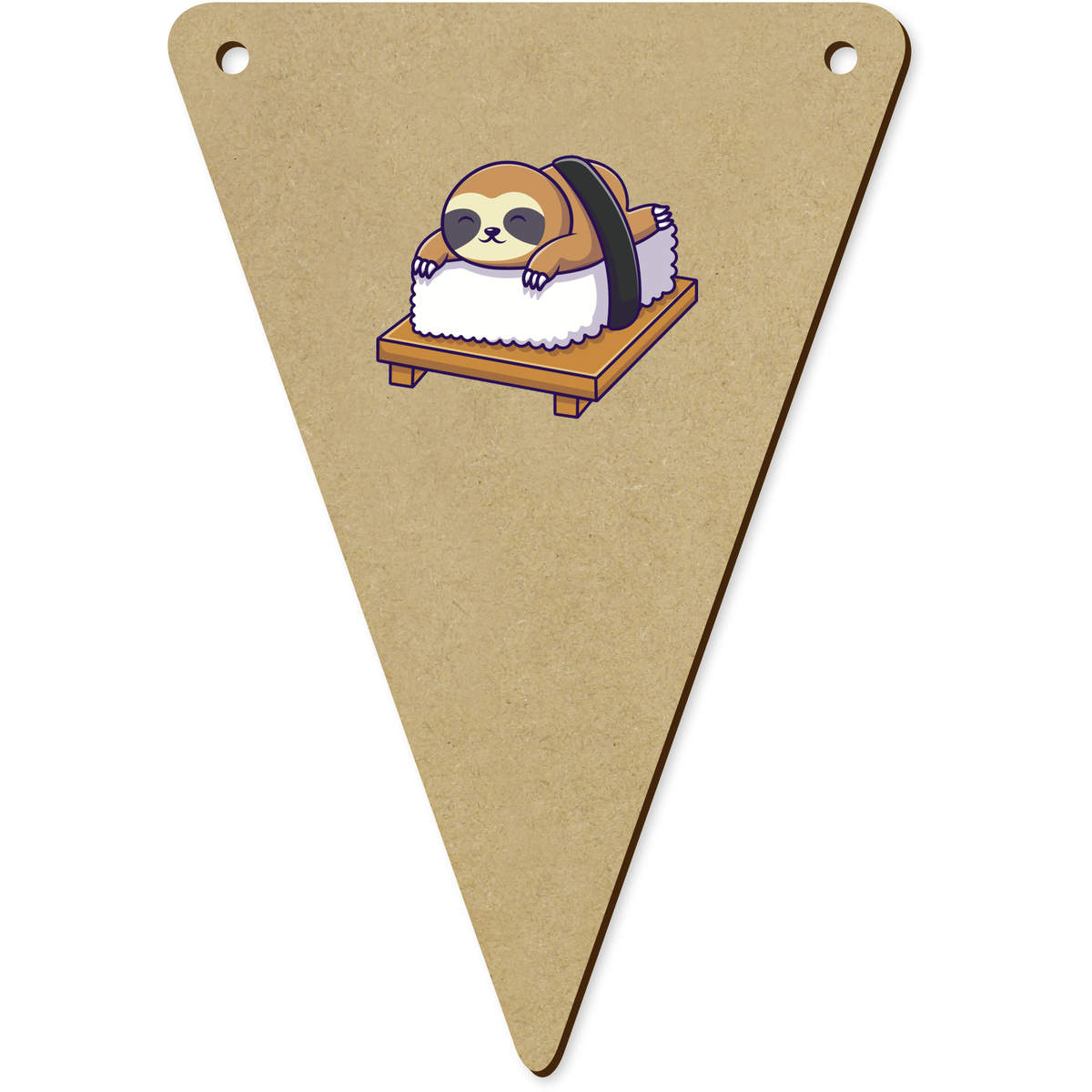 5 x 140mm 'Sushi sloth ' Bunting Pennants / Flags (BN00078825)