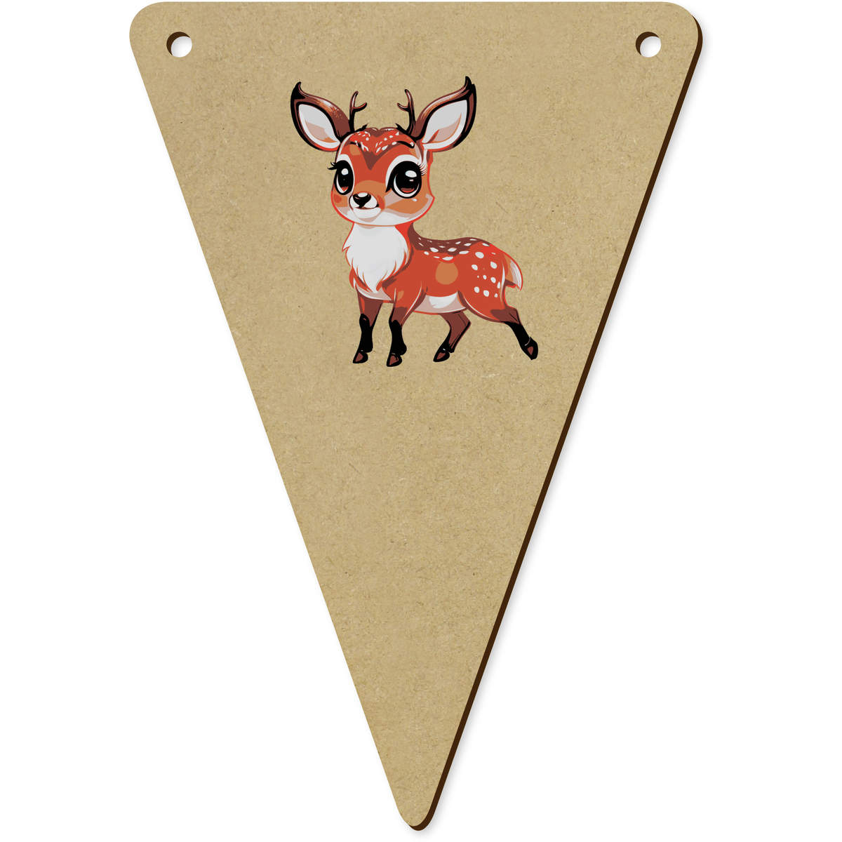 5 x 140mm 'Cute Red Deer' Bunting Pennants / Flags (BN00080389)