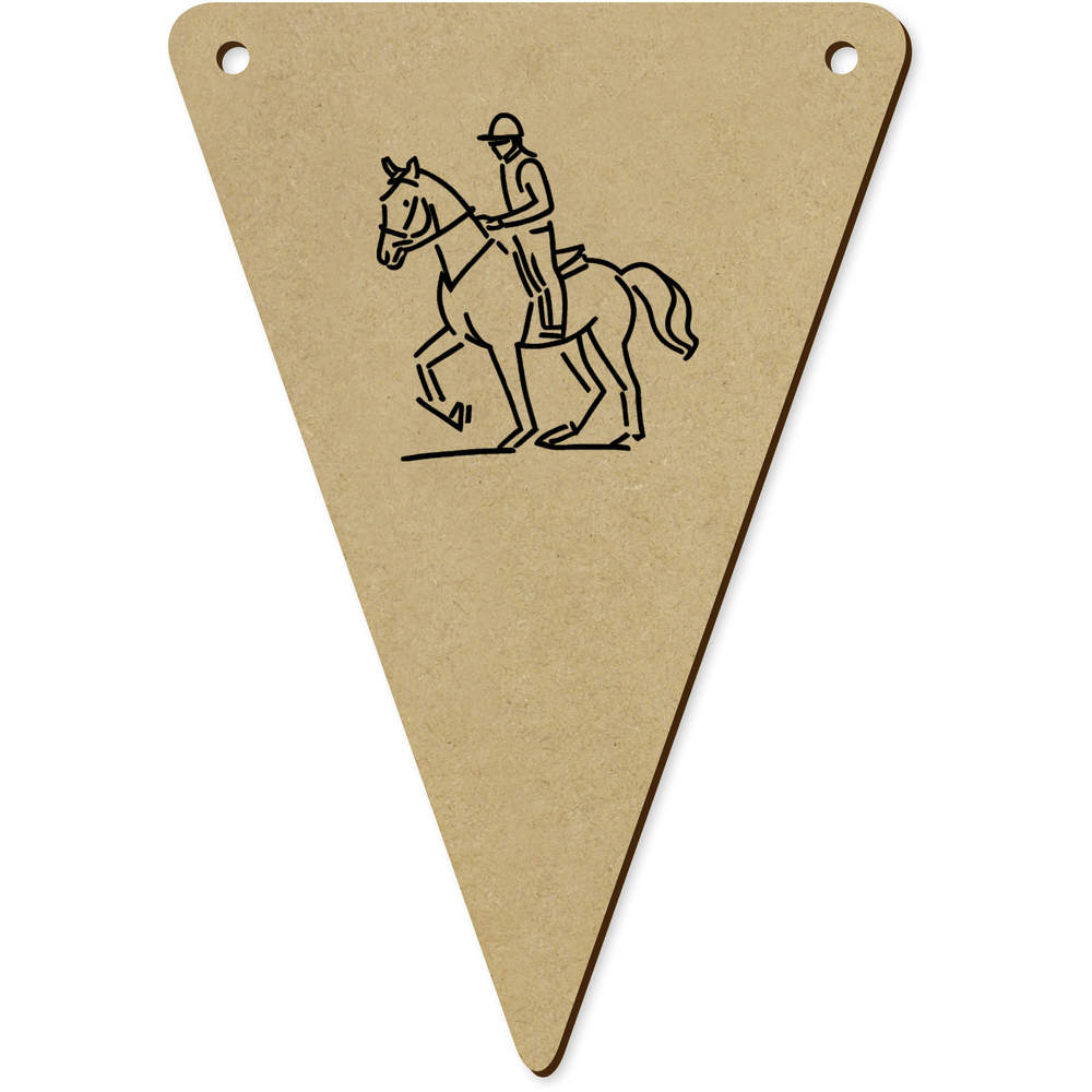 5 x 140mm 'Horse Rider' Wooden Bunting Flags (BN00080470)