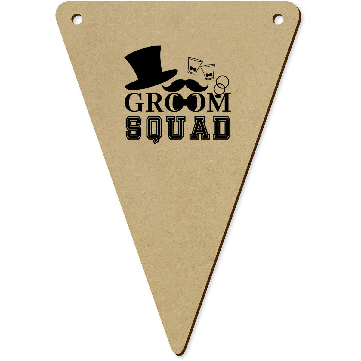 5 x 140mm 'Groom Squad' Bunting Pennants / Flags (BN00081190)
