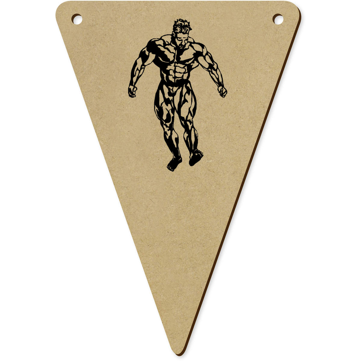 5 x 140mm 'Body Builder ' Bunting Pennants / Flags (BN00081354)