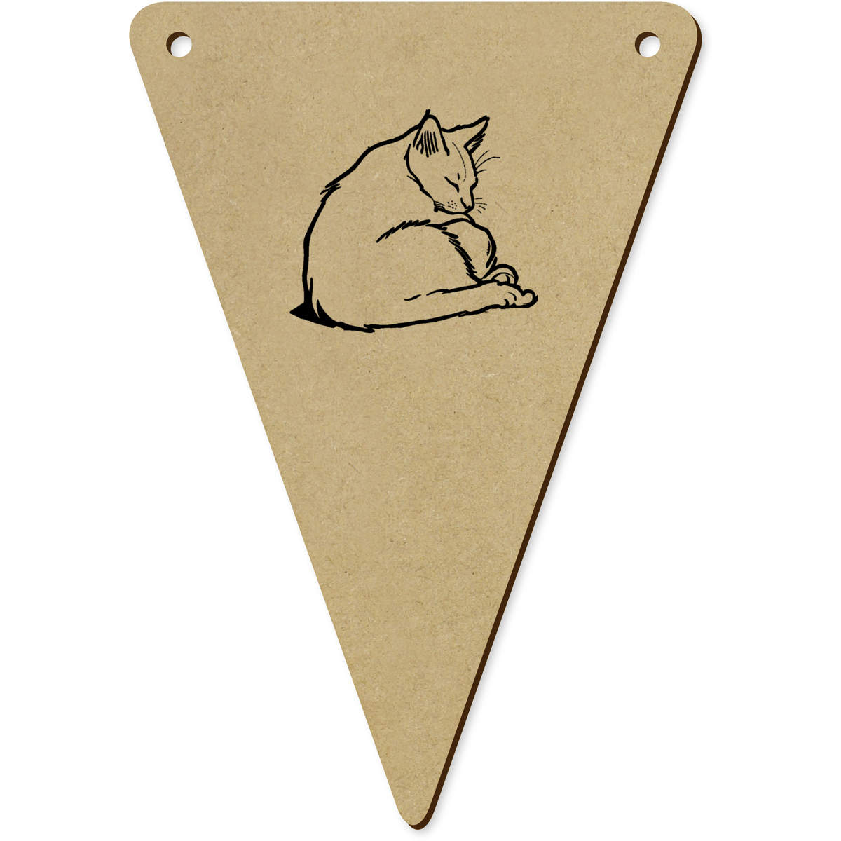 5 x 140mm 'Singapura Cat Napping' Bunting Pennants / Flags (BN00082515)
