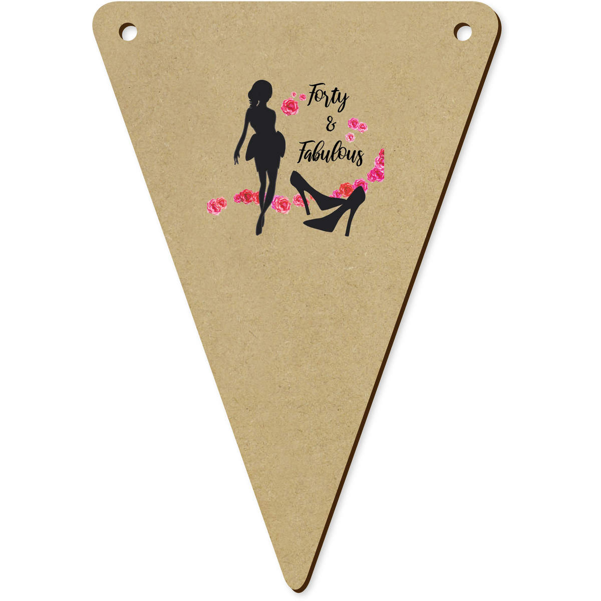 5 x 140mm 'Forty and Fabulous' Bunting Pennants / Flags (BN00083157)