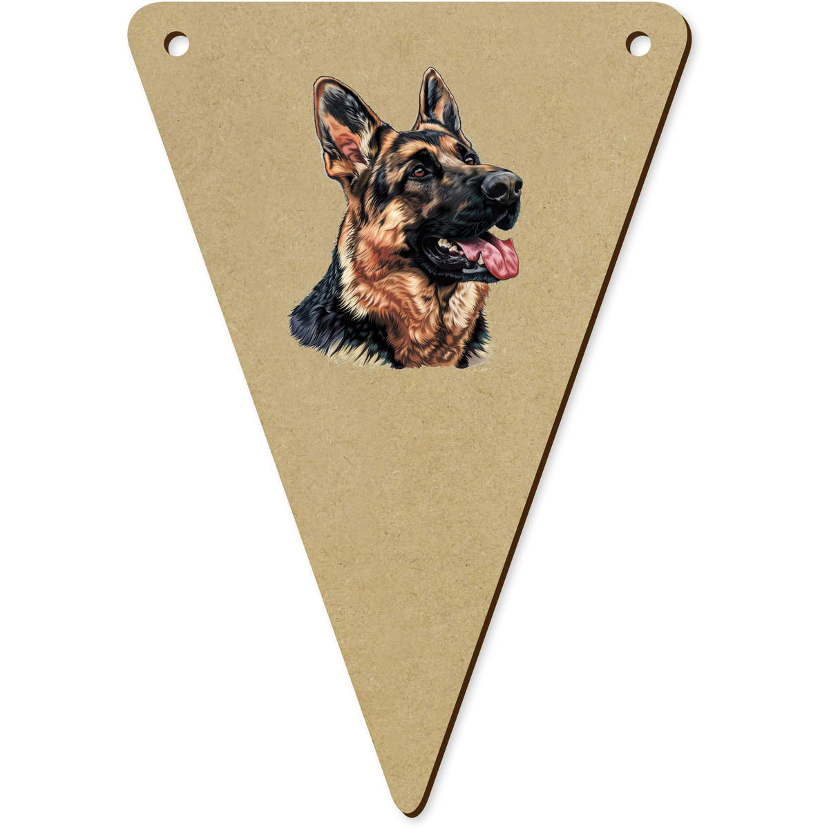5 x 140mm 'German Shepherd Side Profile' Bunting Pennants / Flags (BN00083246)