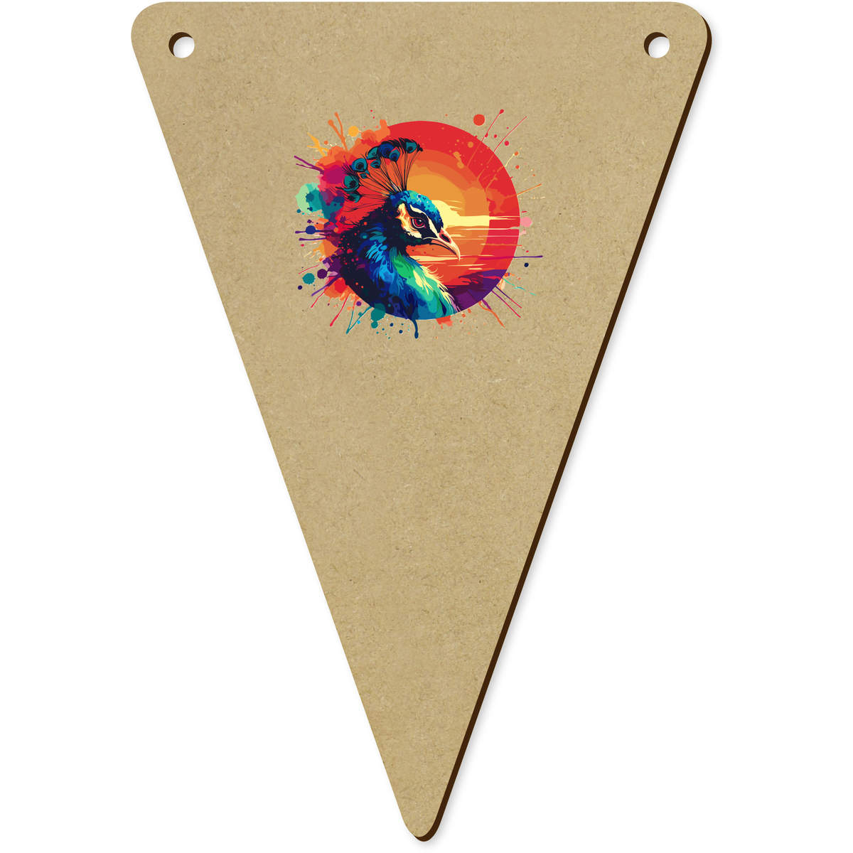 5 x 140mm 'Peacock' Bunting Pennants / Flags (BN00083652)