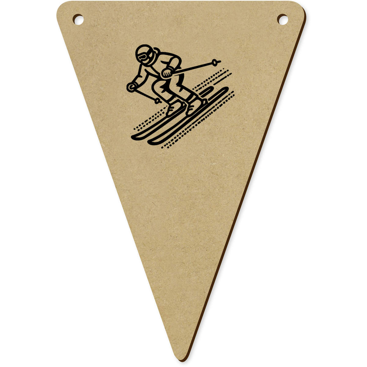 5 x 140mm 'Downhill Skiing' Bunting Pennants / Flags (BN00083804)