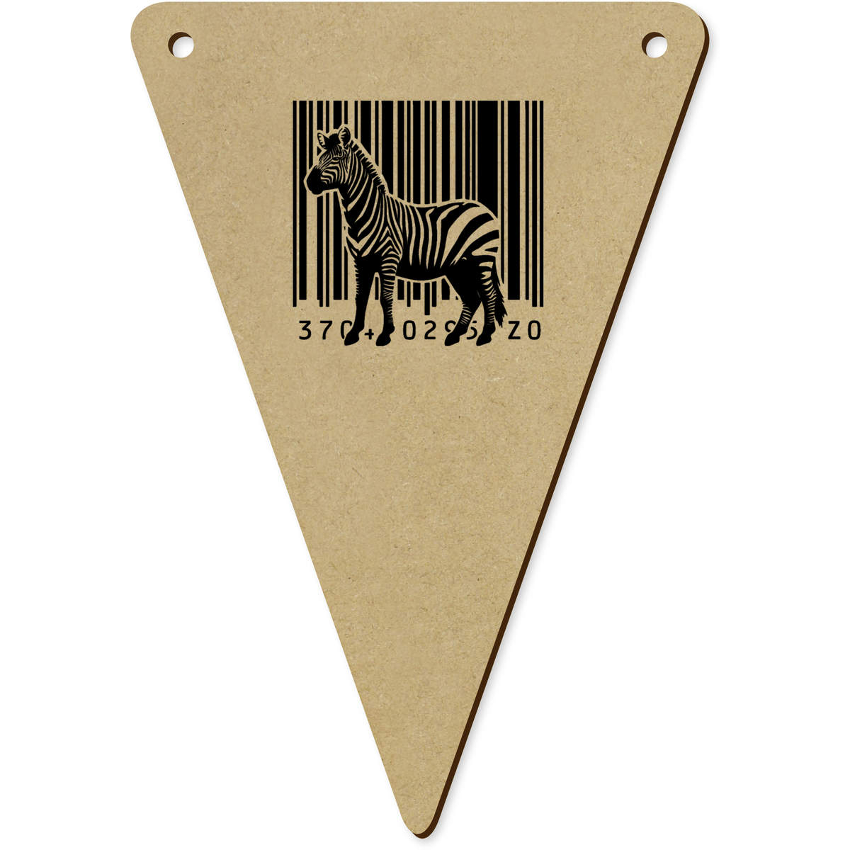5 x 'Barcode Zebra Stripes' MDF Bunting Flags - 14cm - MDF Pennants for Parties, Nurseries, Weddings and Home Decor (BN00084757)