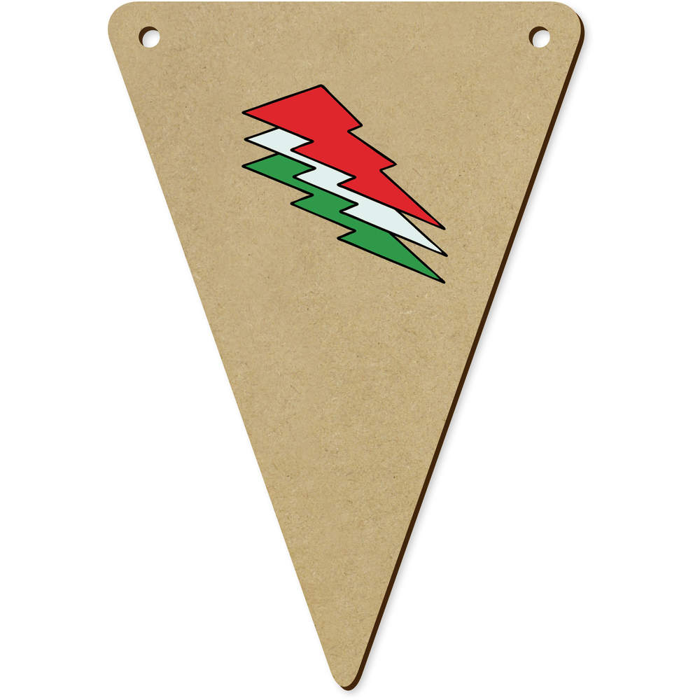 5 x 140mm 'Italian Flag Sign' Wooden Bunting Flags (BN00085422)