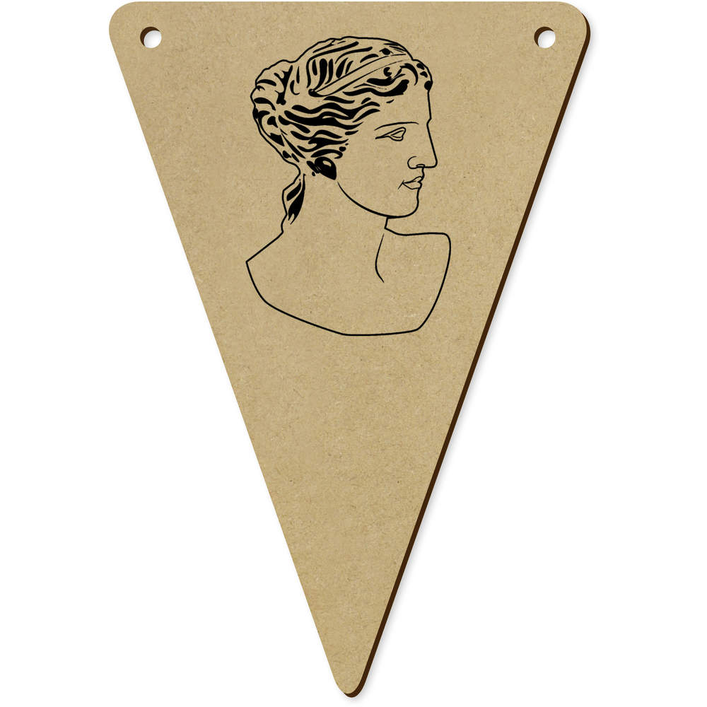 5 x 140mm 'Venus Bust' Wooden Bunting Flags (BN00086130)
