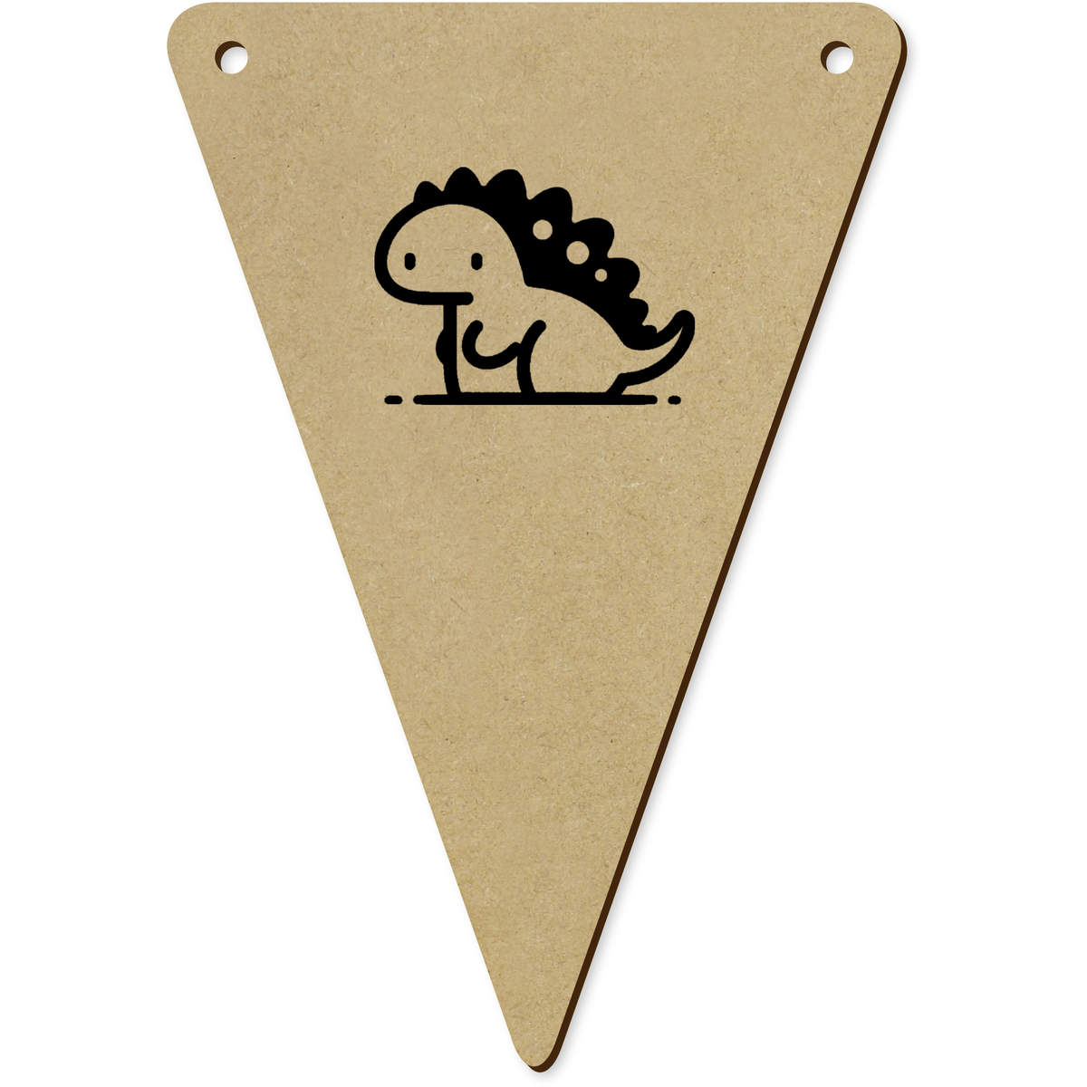 5 x 'Kawaii Dinosaur' MDF Bunting Flags - 14cm - MDF Pennants for Parties, Nurseries, Weddings and Home Decor (BN00086214)