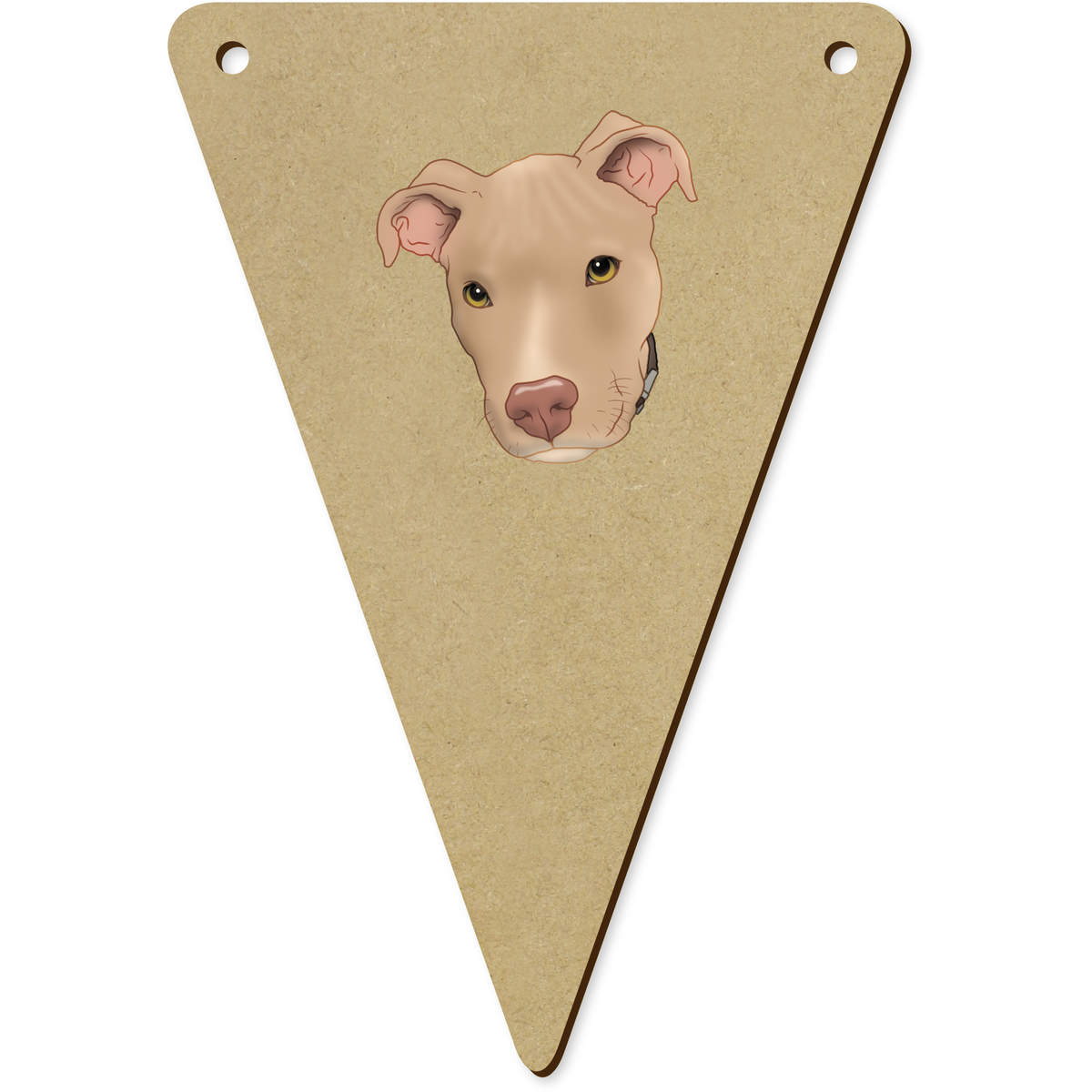 5 x 140mm 'Fawn Pit Bull Terrier' Bunting Pennants / Flags (BN00086381)