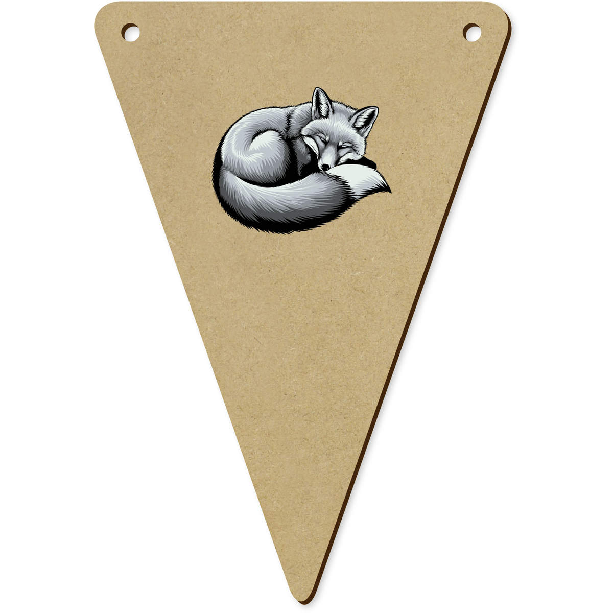 5 x 140mm 'Sleeping Fox' Bunting Pennants / Flags (BN00086448)