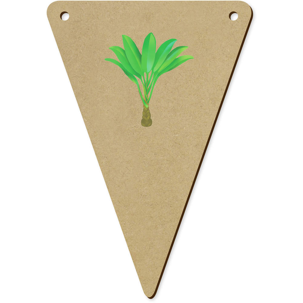 5 x 140mm 'Palm Tree' Wooden Bunting Flags (BN00086706)