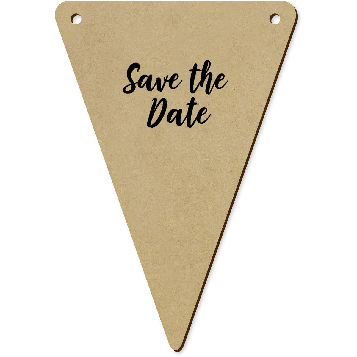 5 x 'Save The Date' MDF Bunting Flags - 14cm - MDF Pennants for Parties, Nurseries, Weddings and Home Decor (BN00086910)