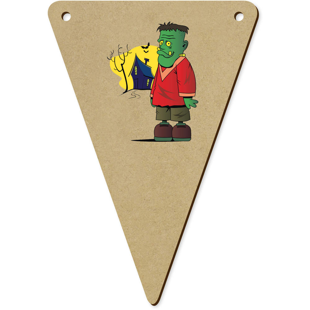 5 x 140mm 'Monster Cartoon' Wooden Bunting Flags (BN00087227)
