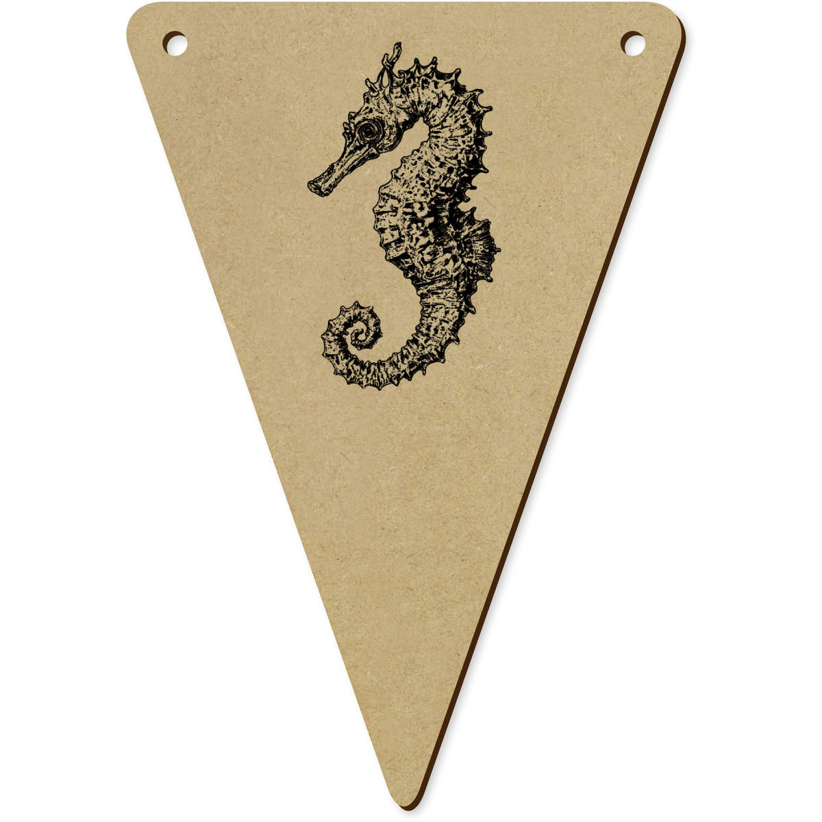 5 x 140mm 'Single Seahorse Side View' Bunting Pennants / Flags (BN00087771)