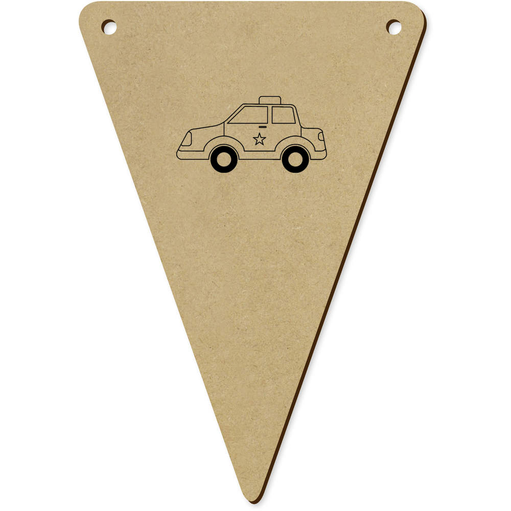 5 x 140mm 'Police Car' Wooden Bunting Flags (BN00087853)