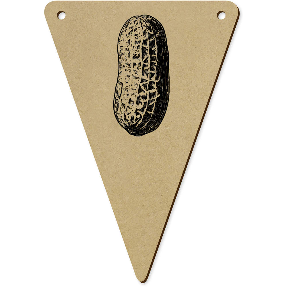 5 x 140mm 'Single Peanut' Wooden Bunting Flags (BN00088148)