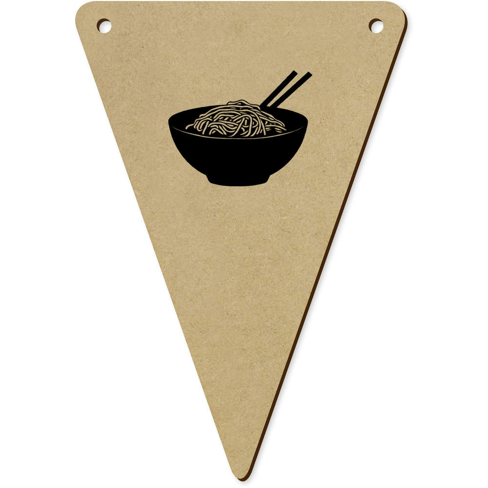 5 x 140mm 'Bowl of Noodles' Wooden Bunting Flags (BN00088166)