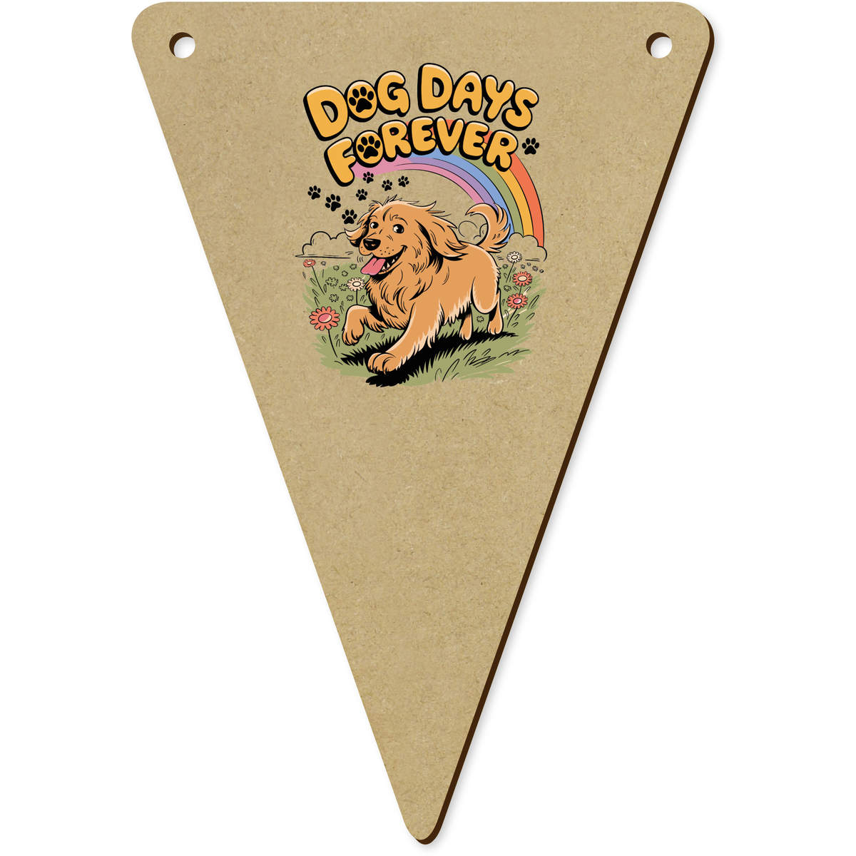 5 x 140mm 'Dog Days Forever' Bunting Pennants / Flags (BN00088206)
