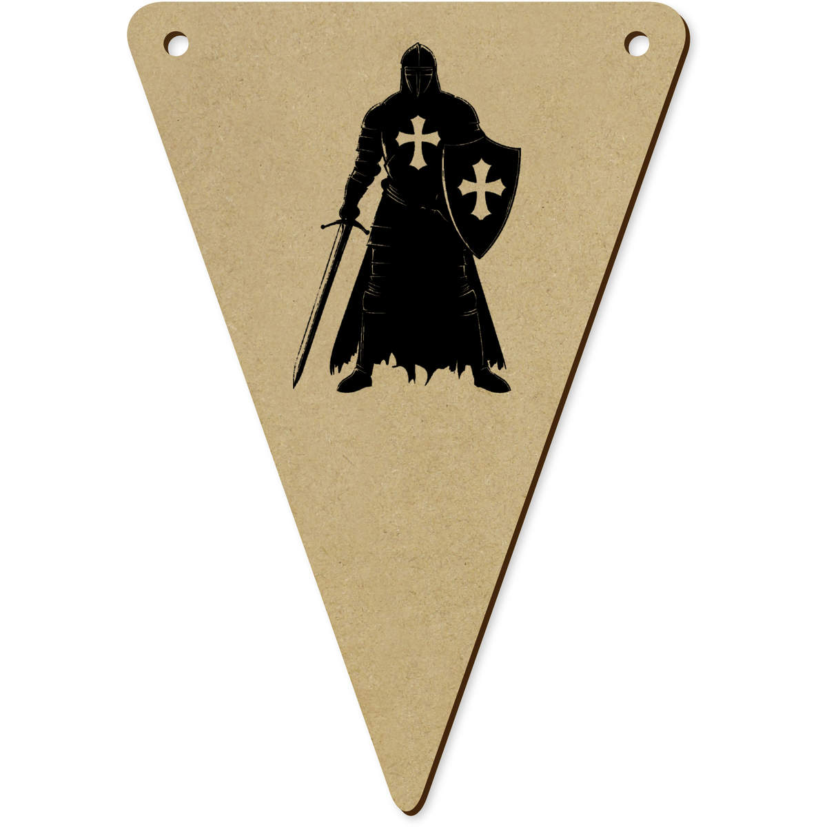 5 x 140mm 'Medieval Knight Standing' Bunting Pennants / Flags (BN00088277)