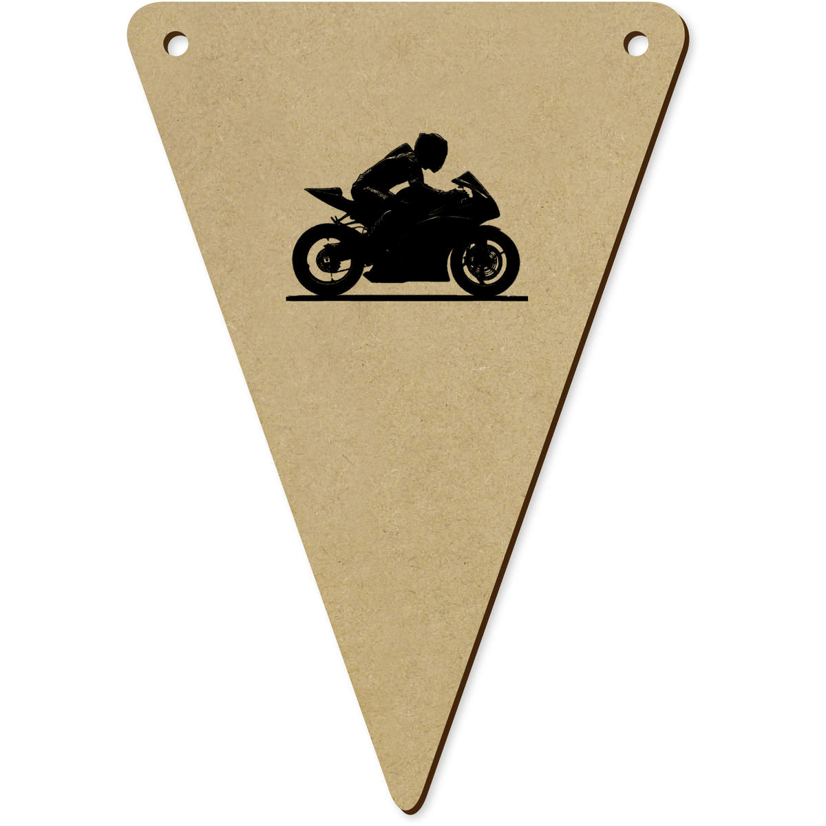 5 x 140mm 'Man on Sport Motorcycle' Bunting Pennants / Flags (BN00088412)