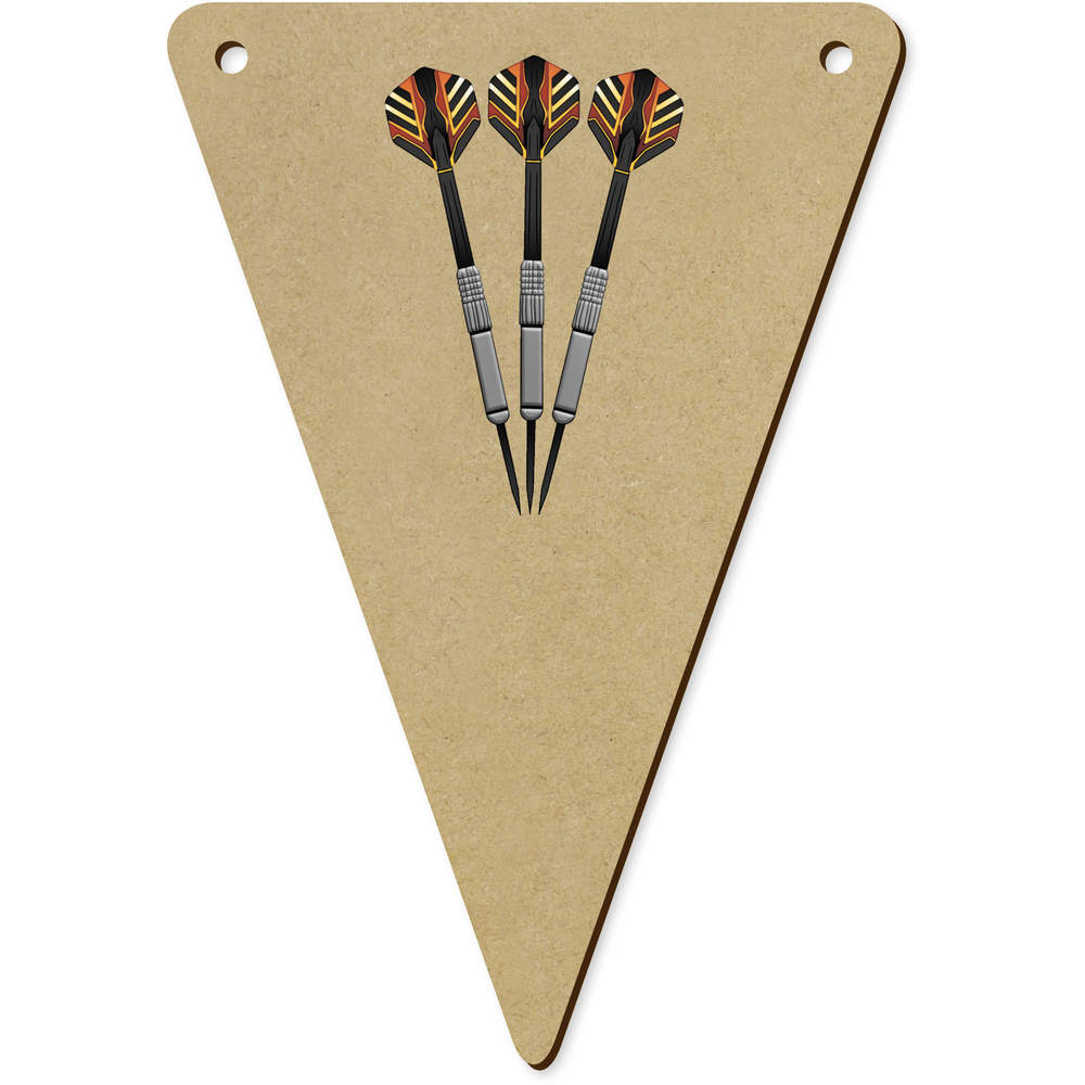 5 x 140mm 'Set of Darts' Wooden Bunting Flags (BN00088933)