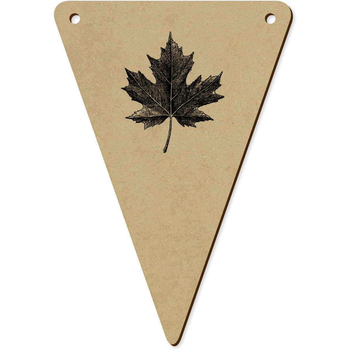 5 x 'Maple Leaf' MDF Bunting Flags - 14cm - MDF Pennants for Parties, Nurseries, Weddings and Home Decor (BN00089012)