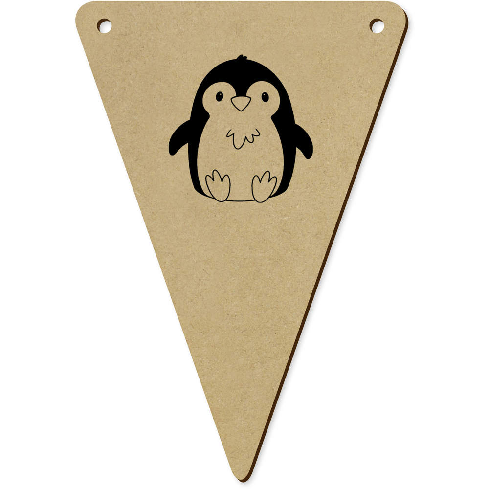 5 x 140mm 'Cute Penguin Chick' Wooden Bunting Flags (BN00089121)