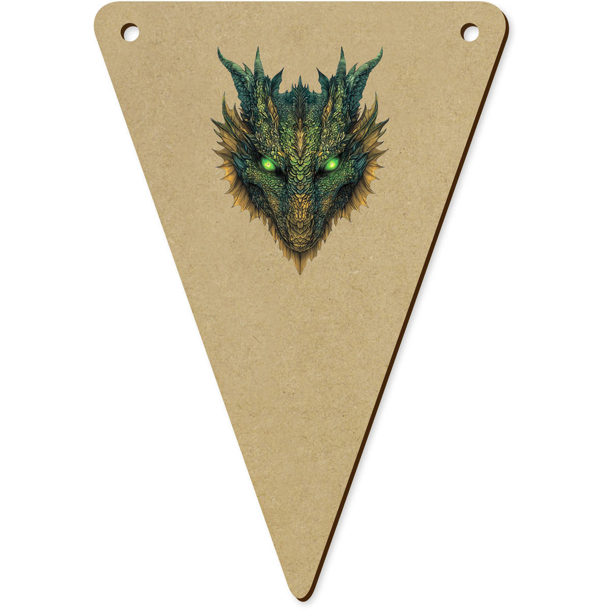 5 x 140mm 'Dragon Head' Bunting Pennants / Flags (BN00090002)