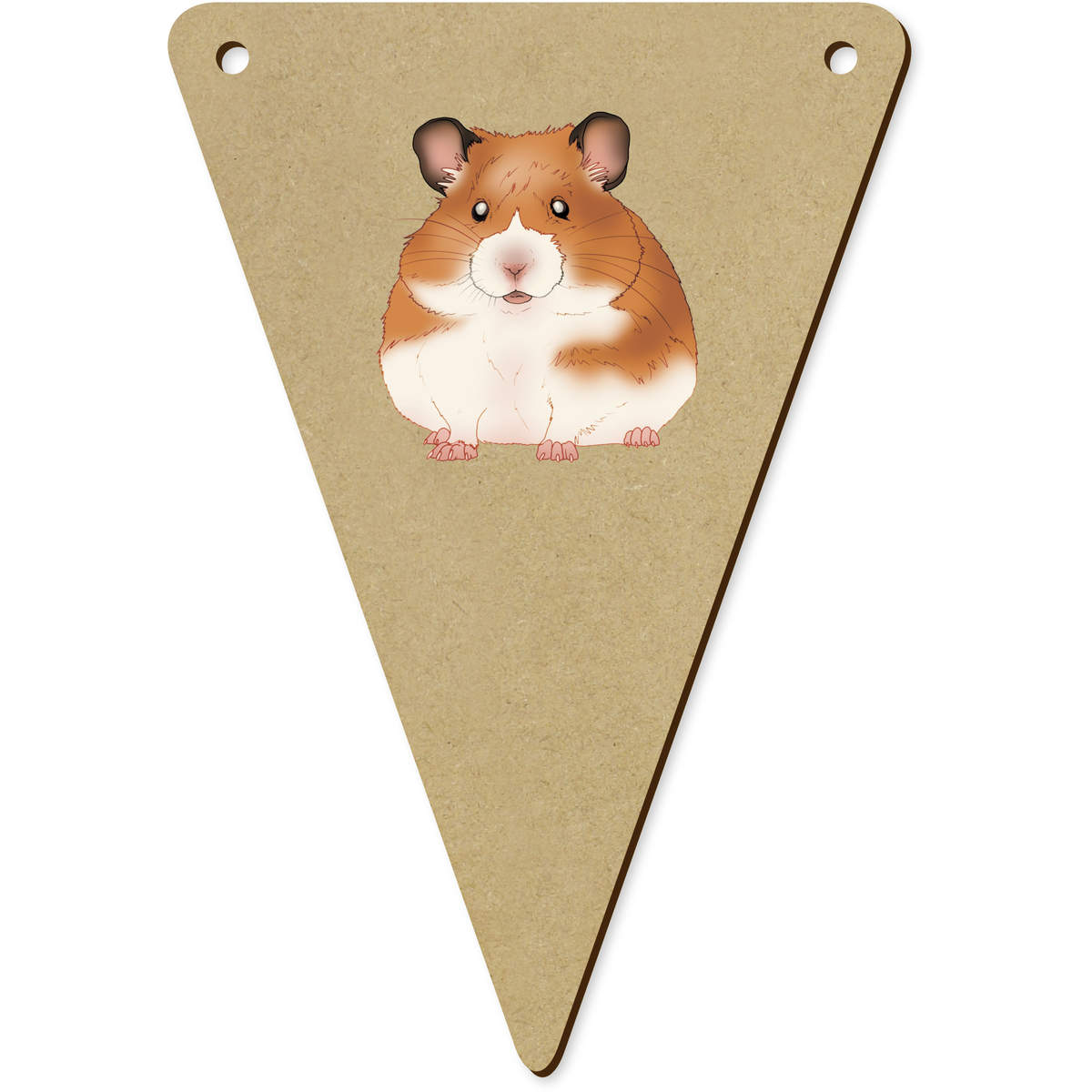5 x 140mm 'Chubby Hamster' Bunting Pennants / Flags (BN00090245)