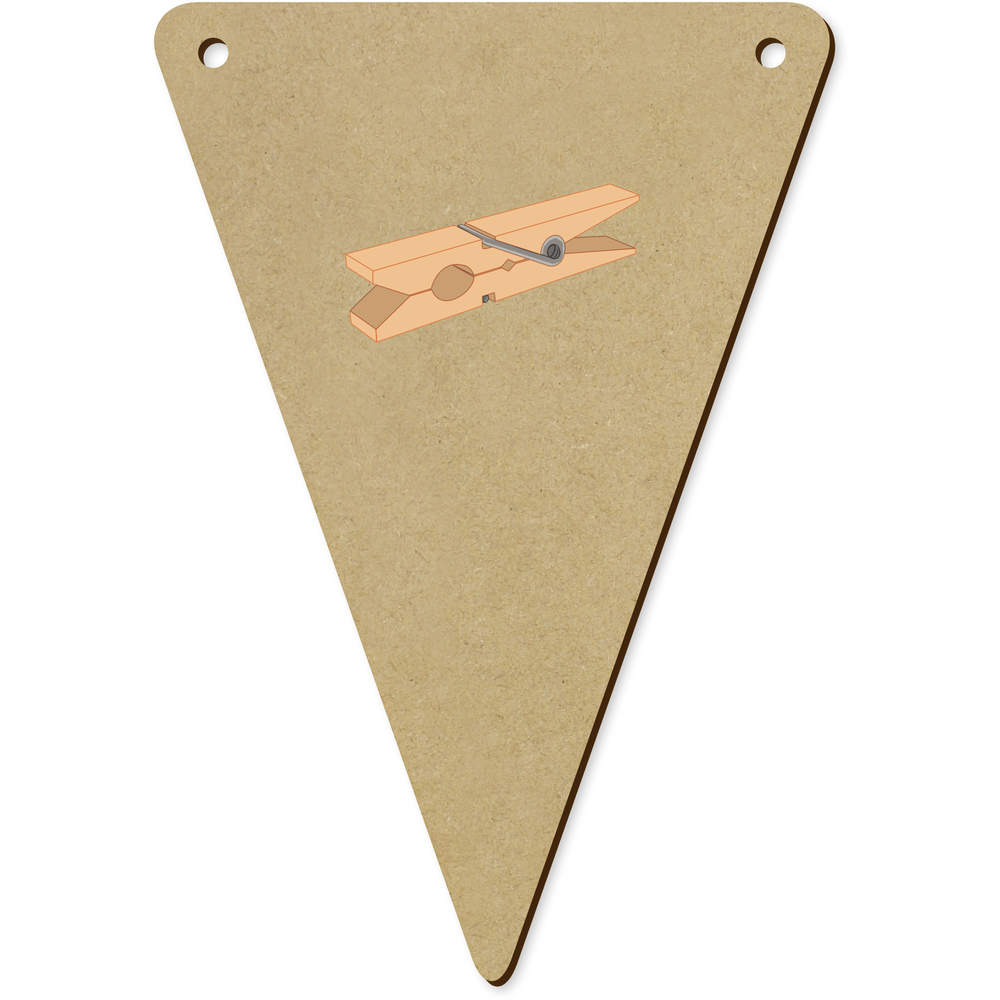 5 x 140mm 'Clothes Peg' Wooden Bunting Flags (BN00090249)