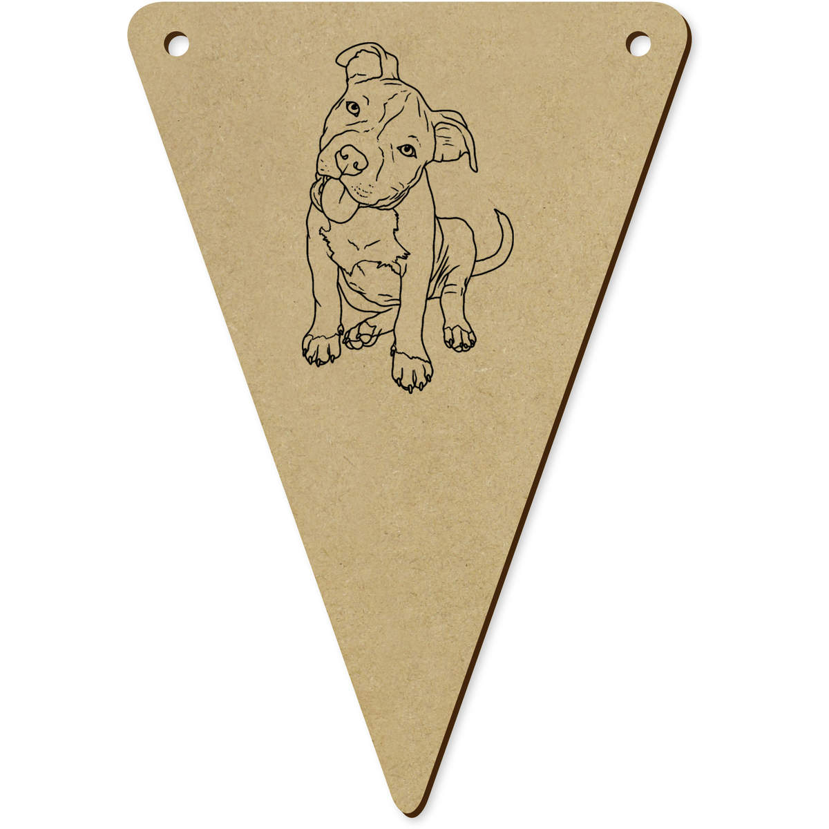 5 x 140mm 'Adorable Pitbull Puppy' Bunting Pennants / Flags (BN00090256)