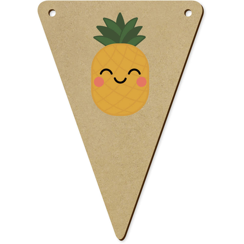 5 x 140mm 'Pineapple' Wooden Bunting Flags (BN00090600)