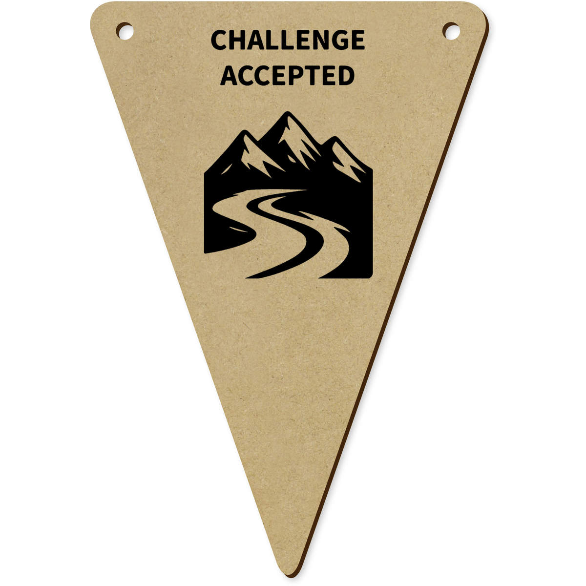 5 x 140mm 'Skiing Challenge Accepted' Bunting Pennants / Flags (BN00090932)