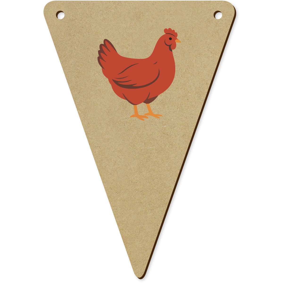 5 x 140mm 'Standing Chicken' Bunting Pennants / Flags (BN00091199)
