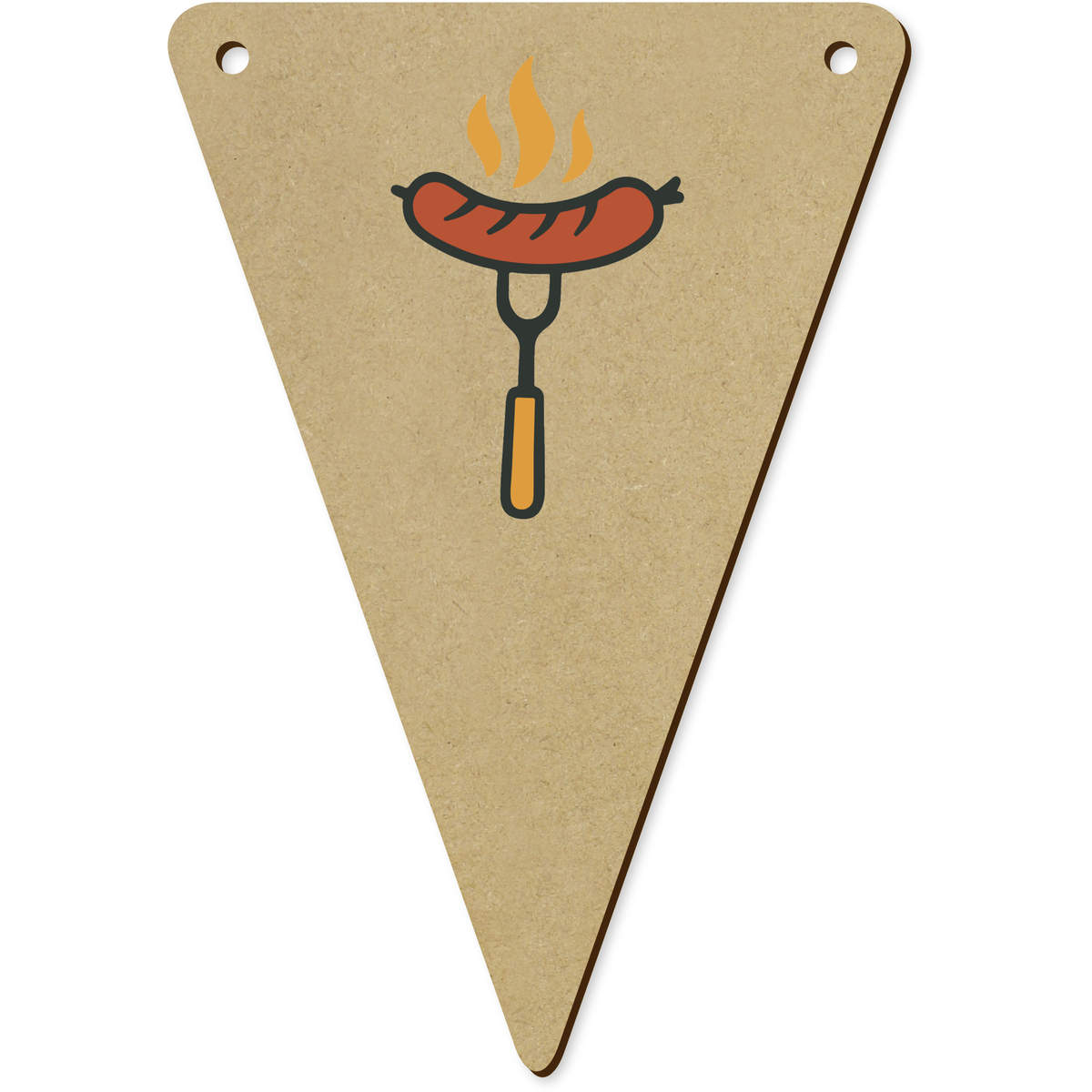 5 x 140mm 'Cooked BBQ Sausage' Bunting Pennants / Flags (BN00091698)