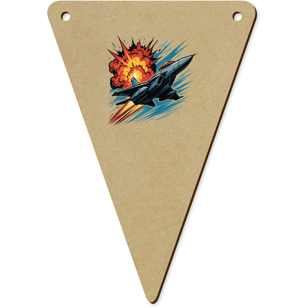 5 x 140mm 'Dynamic Aircraft Illustration' Bunting Pennants / Flags (BN00091870)