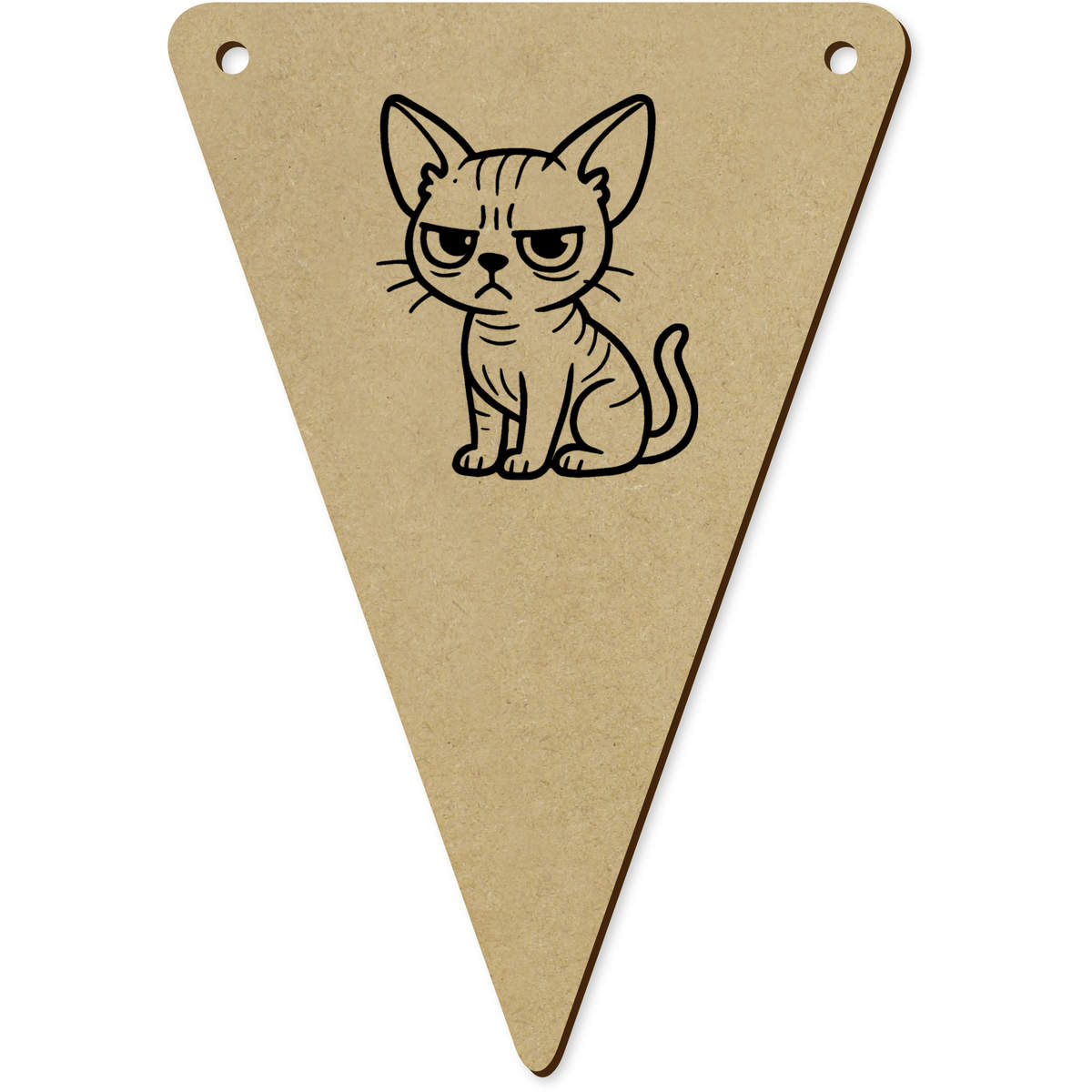5 x 140mm 'Upset Feline Companion' Bunting Pennants / Flags (BN00091880)