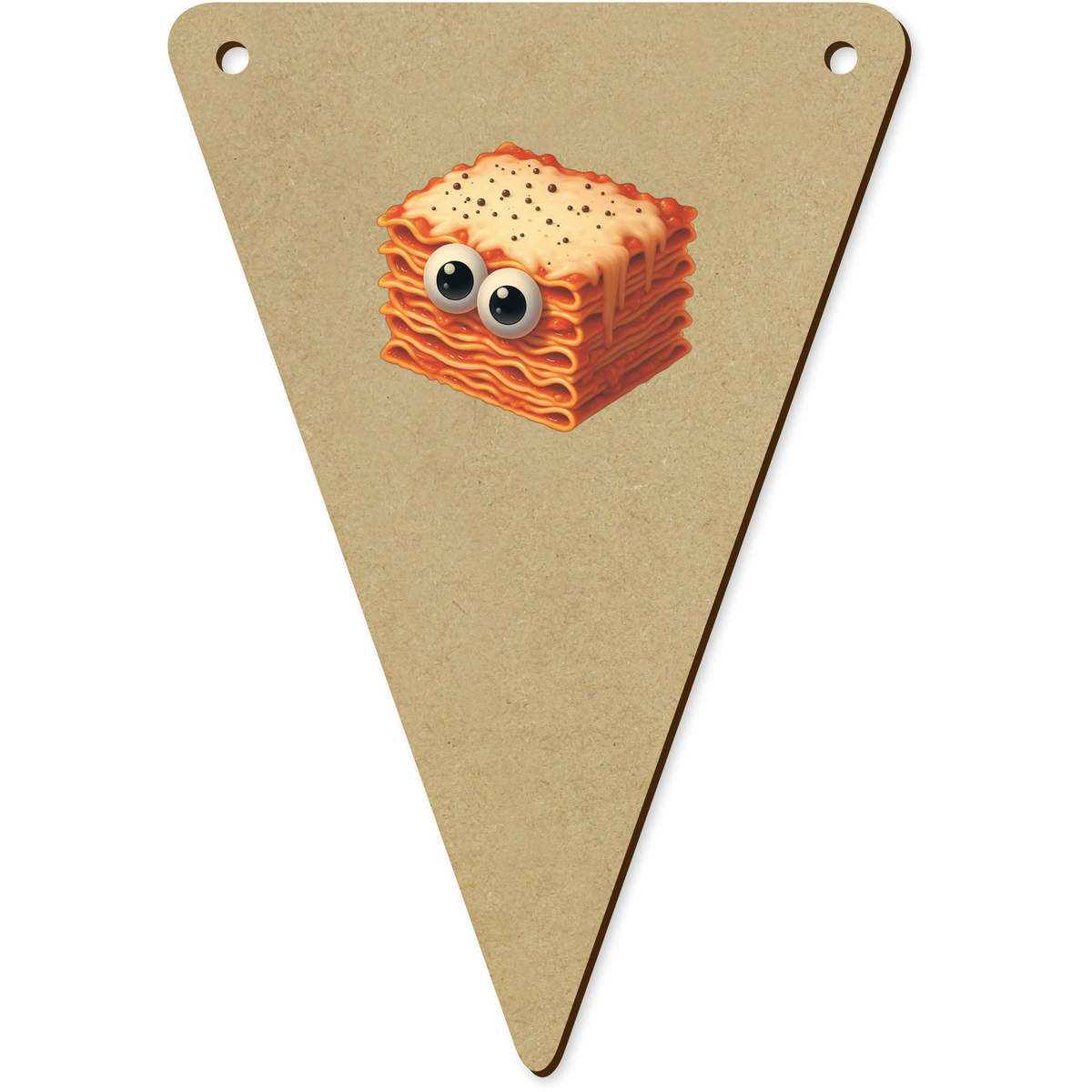 5 x 140mm 'Funny Lasagne Face' Bunting Pennants / Flags (BN00091933)