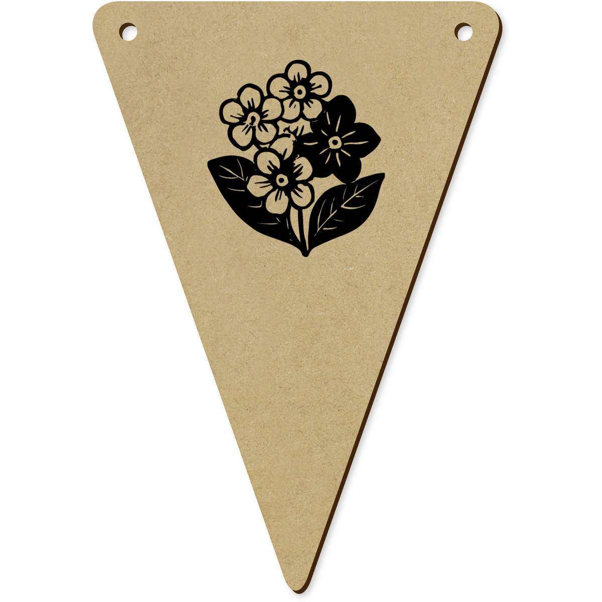 5 x 140mm 'Forget Me Not Flowers' Bunting Pennants / Flags (BN00091970)