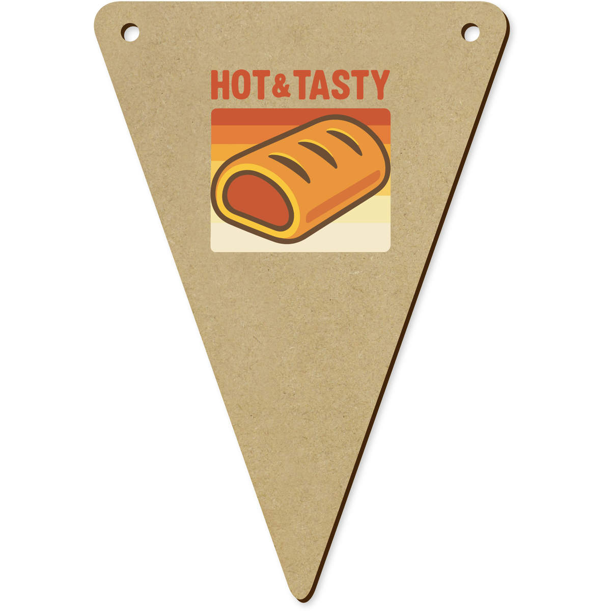 5 x 140mm 'Hot and Tasty Pastry' Bunting Pennants / Flags (BN00092005)