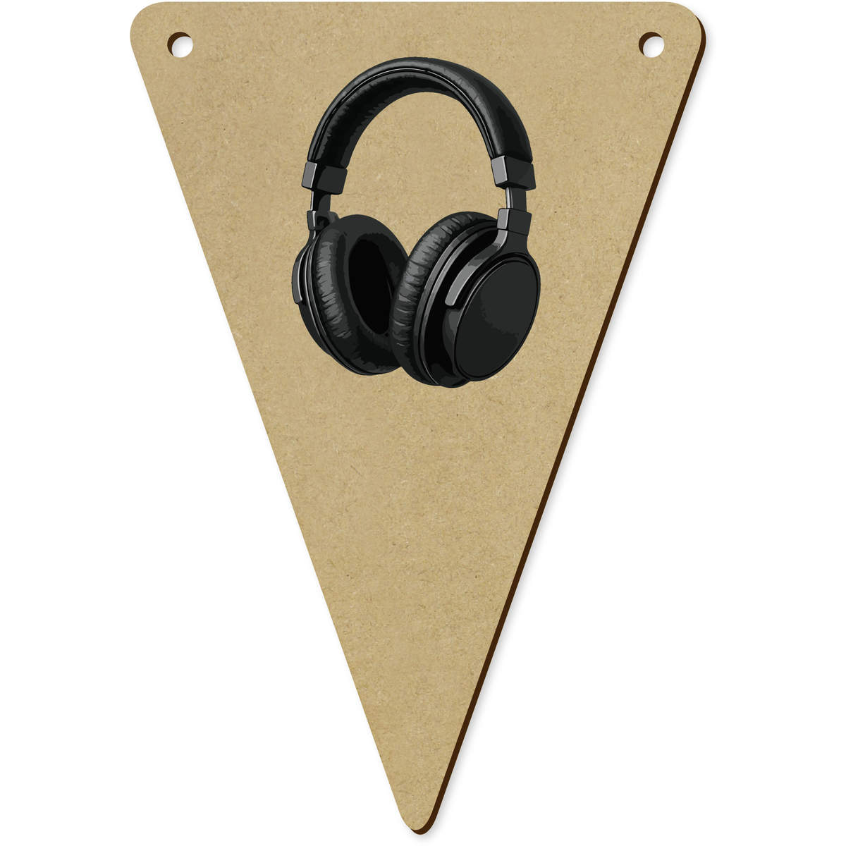 5 x 140mm 'Over-Ear Headphones' Bunting Pennants / Flags (BN00092086)